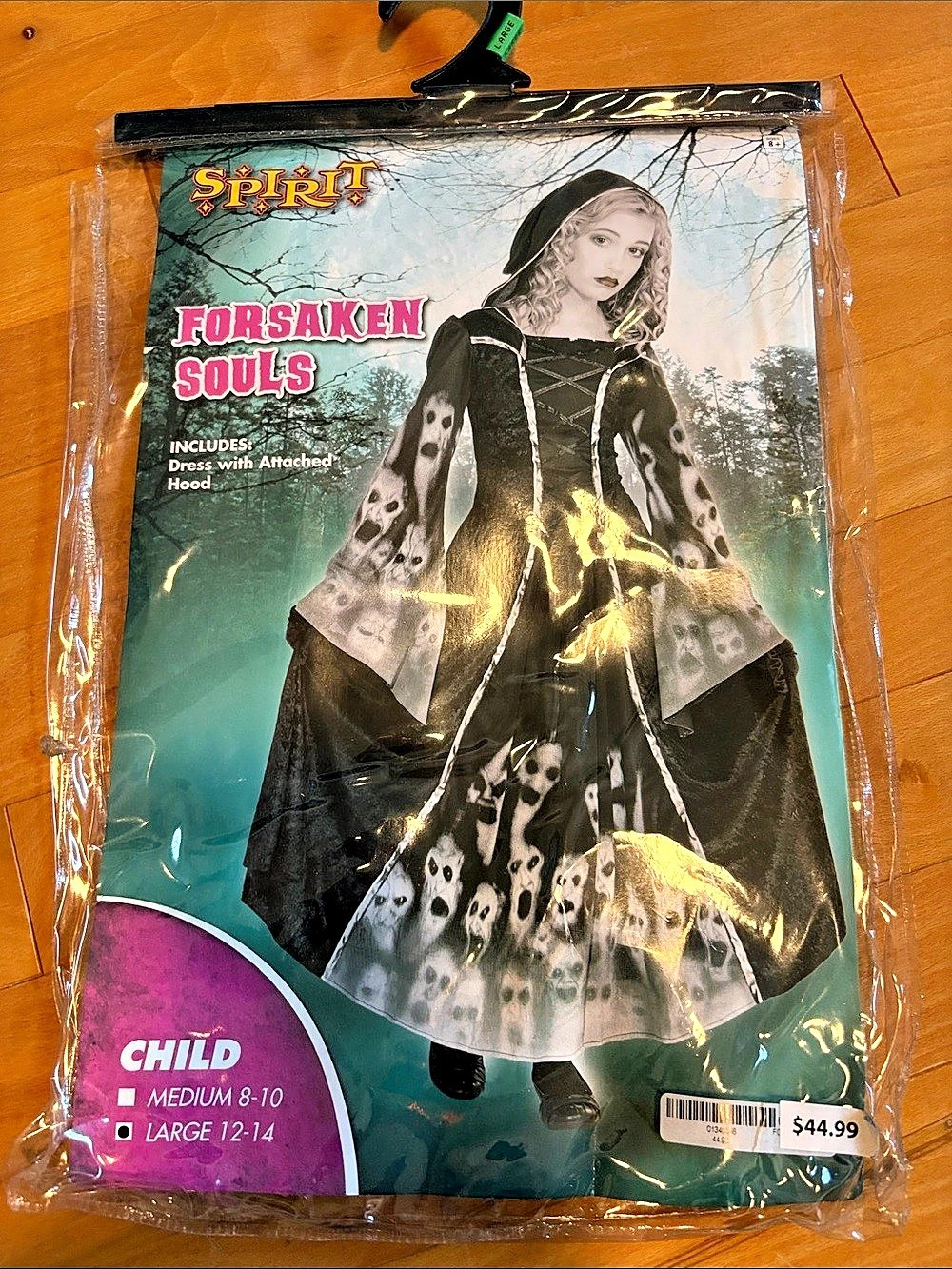 Spirit Forsaken Souls Ghost Print Halloween Costume - Girls - Size 12-14